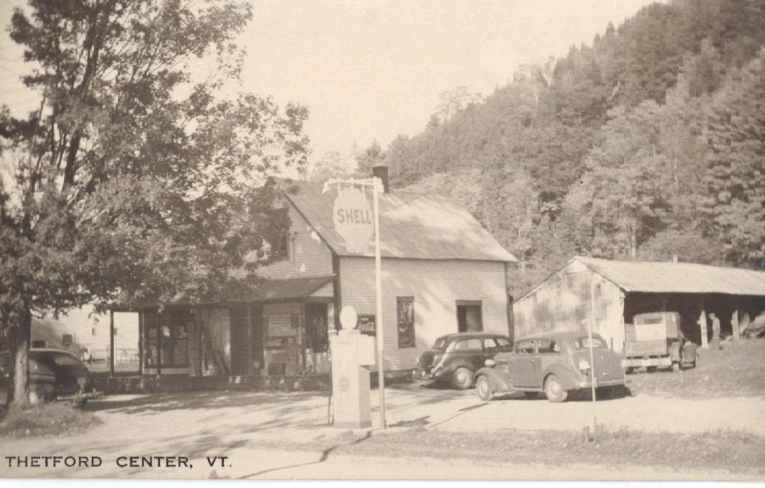 An original framed photograph of the Village Store in its early years